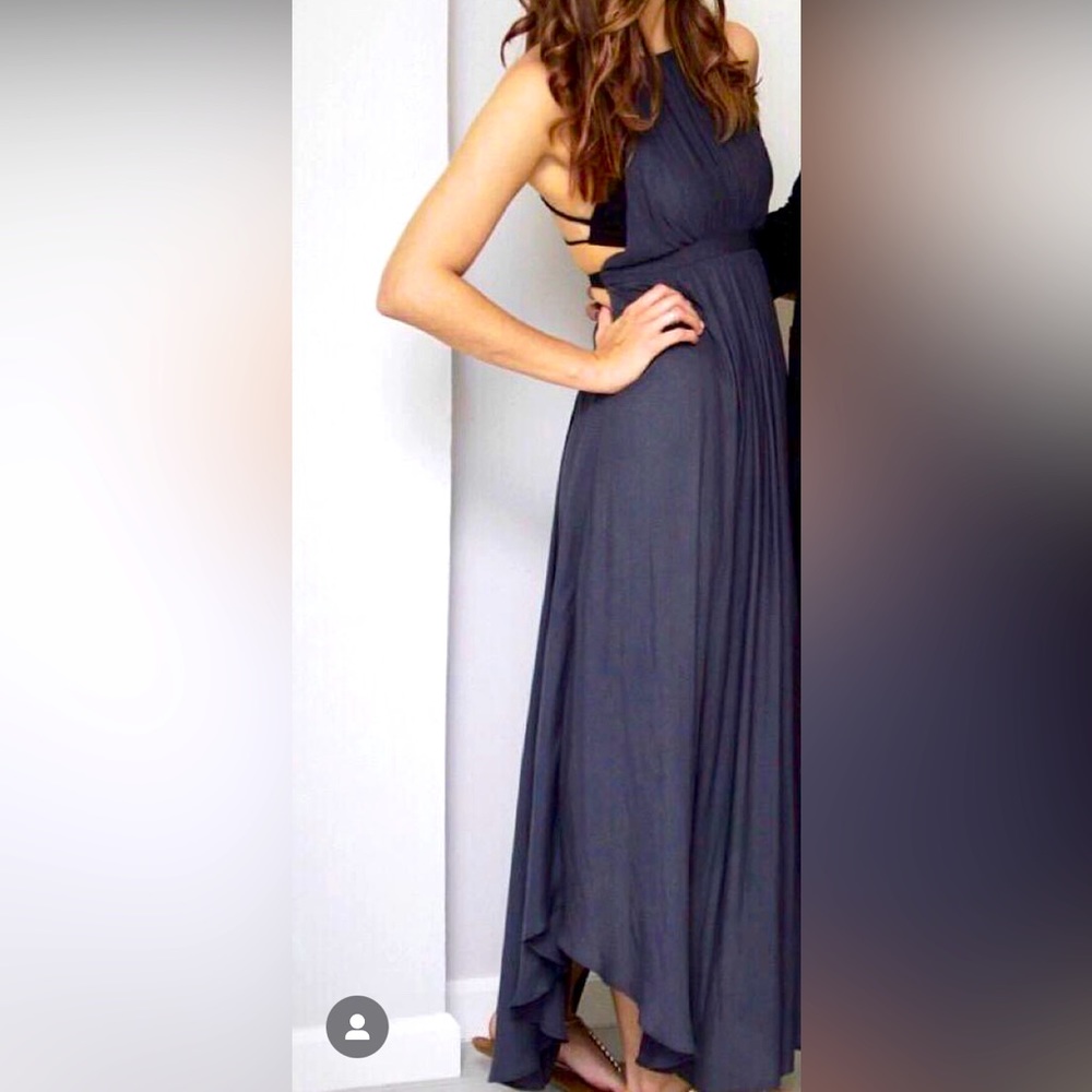 Free people slate and black dress. 🖤